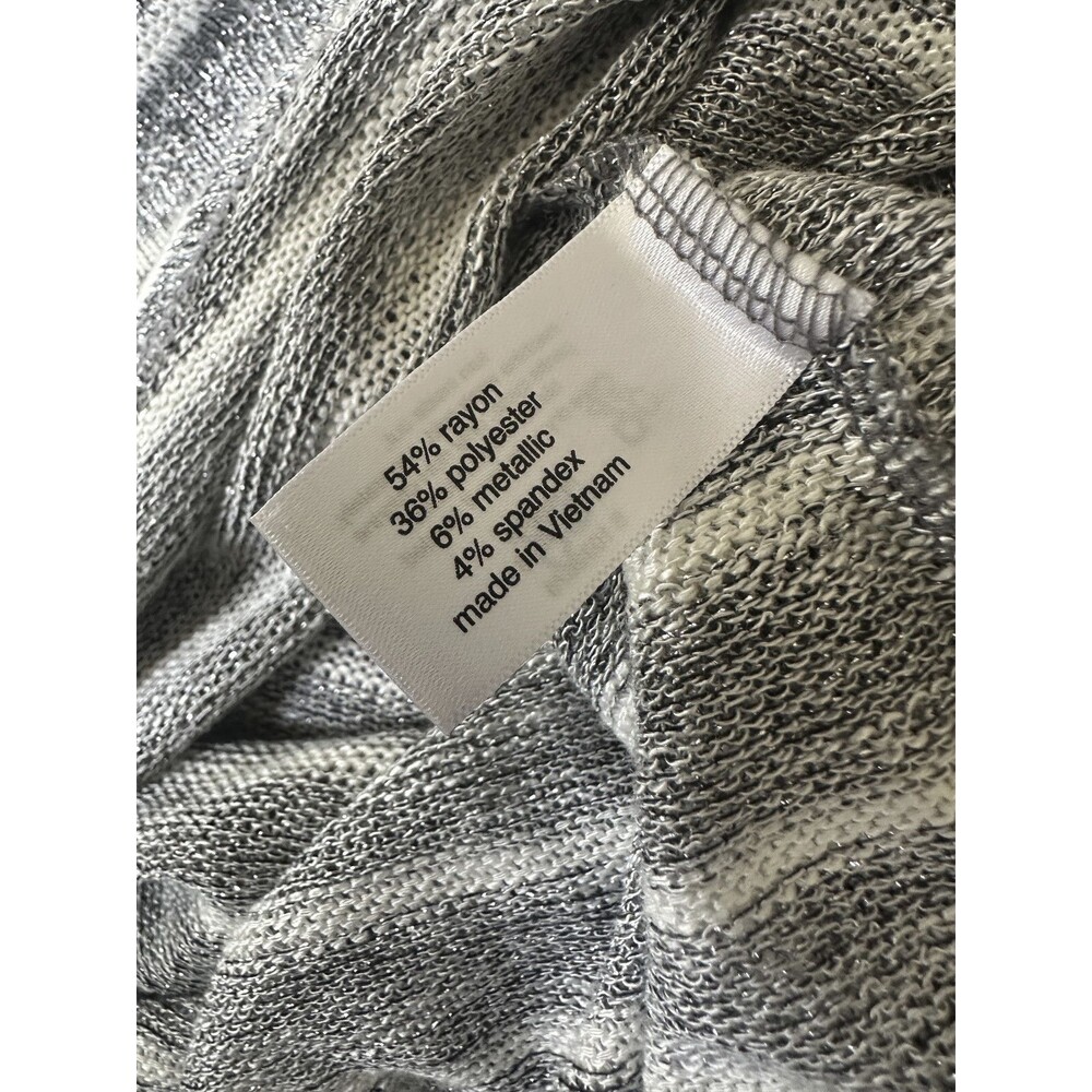 ✨2/$20 NWT Lane Bryant Sheer Metallic Striped Blouse Shimmer Plus Size 26/28 - Picture 12 of 15